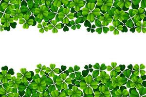 Saint Patrick's day background with clover leaves vector