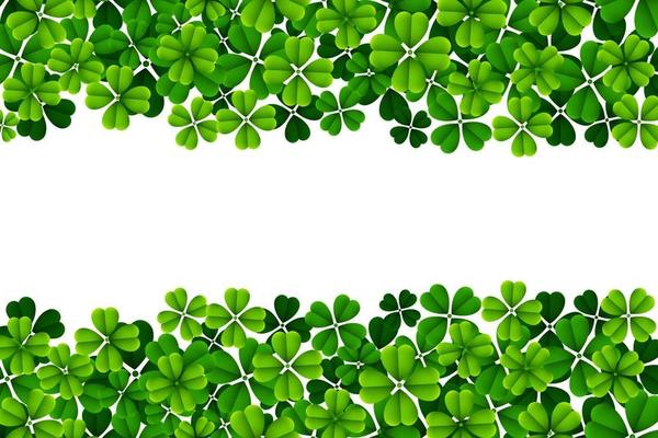 Saint Patrick's day background with clover leaves