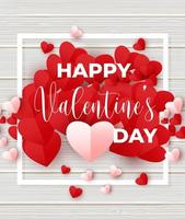 Valentine's day poster design template vector