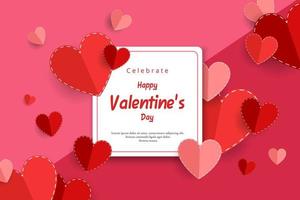 Happy valentine's day greeting card vector