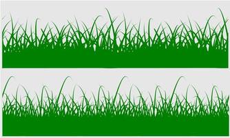 vector green grass isolated on white background