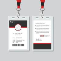 plantilla de diseño de tarjeta de identificación simple. vector