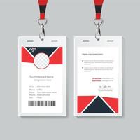 Simple  Id card design template. vector