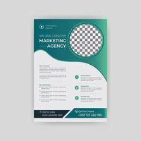 Business flyer design corporate flyer template geometric shape poster design brochure gradient abstract magazine background space for photo in A5 size vector