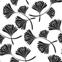 Patrón sin fisuras con crisantemos, patrón floral japonés sobre fondo blanco. vector