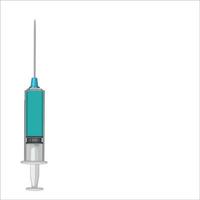 syringe with some space on white background vector