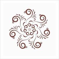 Decorative round pattern hand drawn vector illustration.