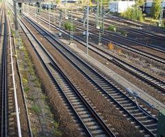 railway tracks for train photo