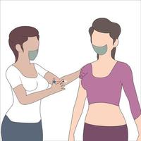 Vaccination hand drawn vector illustration.