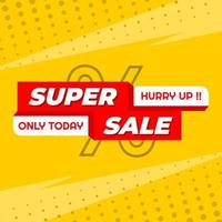 limited time super sale banner vector