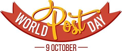 World Post Day logo banner vector