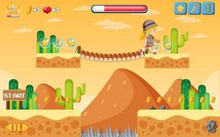A game template desert background vector