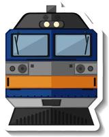 Front of diesel locomotive in cartoon style vector