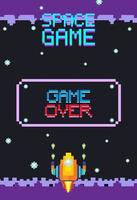 Space game user interface template vector