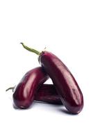 Eggplant or aubergine or brinjal vegetable isolated on a white background. photo