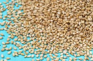 Sesame seeds as background, Close-up, Texture photo