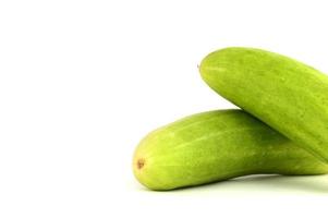 fresh cucumbers isolated on white background photo