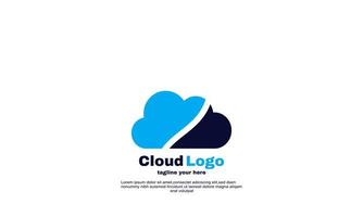 vector abstract cloud logo design template