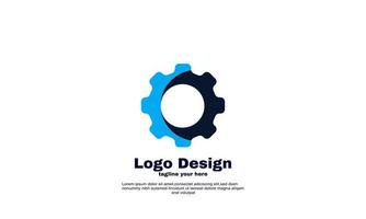 square logo gear template vector colorful