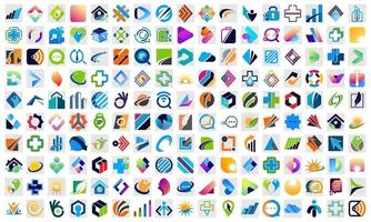 vector logo design mega collection abstract geometric company business