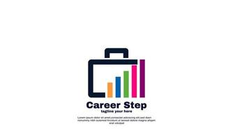 abstract vector career step logo template design leadership