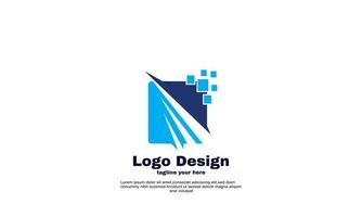 plantilla de diseño de logotipo de concepto de tecnología creativa de vector