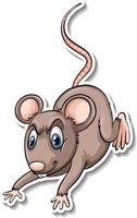A rat animal cartoon sticker vector
