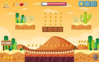 A game template desert background vector