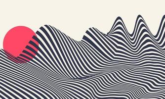 stock abstracto creativo fondo ondulado ilustración asiática océano vector