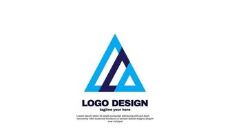abstract creative corporate business company simple idea design triangle logo element brand identity design template colorful vector