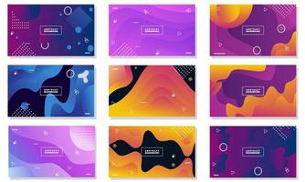 stock illustration abstract set collection liquid background abstract liquid shapes vector