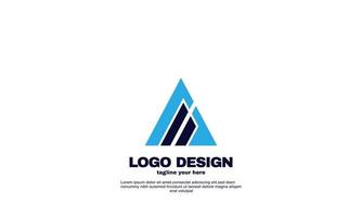 awesome creative corporate company business simple idea design triangle logo element brand identity design template colorful vector