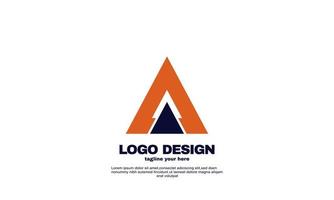 awesome creative corporate business company simple idea design triangle logo element brand identity design template vector