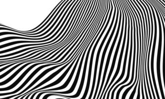 Impresionante diseño en blanco y negro patrón ilusión óptica póster papel tapiz fondo vector