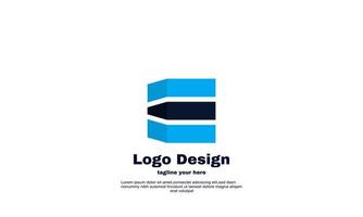 Vector colorido empresa y diseño de logotipo de cubo de negocios color azul