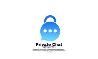 private chat logo message vector