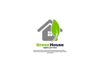 vector illustration greenhouse logo template design nature property