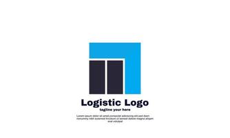 impresionante empresa y vector de diseño de logotipo logístico empresarial