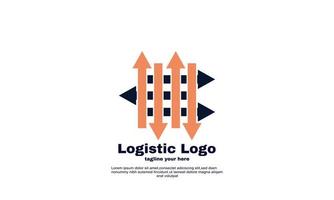 flecha vectorial geometría logística diseño de logotipo colorido vector