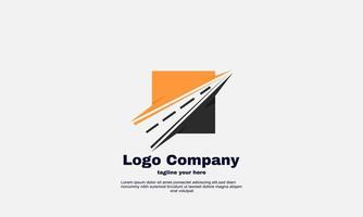 vector road logo symbol template orange color