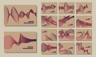 stock abstract set best collection wave with connected abstract digital background with particles grid surface vector