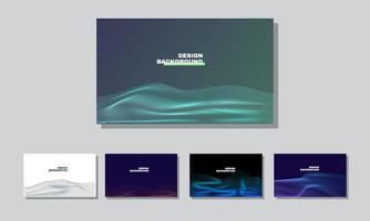 abstract super set collection dynamic particles sound wave flowing over background vector