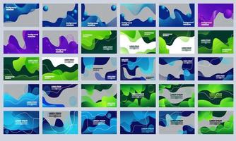 stock vector abstract set best collection liquid abstract banner design fluid vector