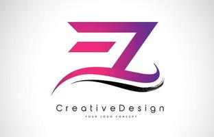 EZ E Z Letter Logo Design. Creative Icon Modern Letters Vector Logo.