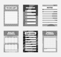 Journal Template Monochrome Table vector