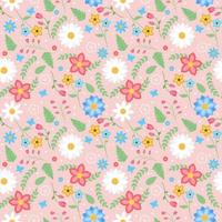 Floral Spring Seamless Pattern Design vector