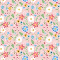 Floral Spring Seamless Pattern Design vector