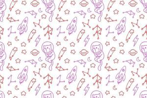 Cute cat seamless pattern style vector