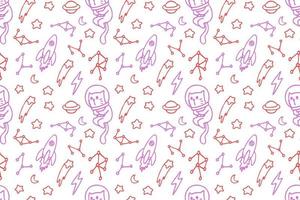 Cute cat seamless pattern style vector