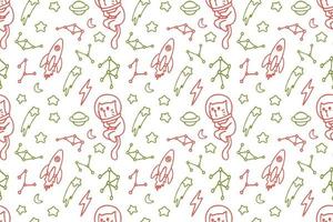 Cute cat seamless pattern style vector